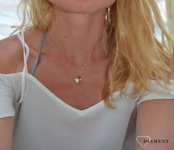 Celebrytka srebrna naszyjnik 'Serce z kłódką' Dall'Acqua ✓ Celebrytka w kształcie gwiazdki  (2).JPG